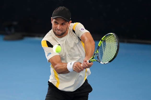 TENNIS ADELAIDE INTERNATIONAL, Aleksandar Vukic of Australia in his match against Stefanos Tsitsipas of Greece during the Adelaide International at Memorial Drive Tennis Club in in Adelaide, Tuesday, January 13, 2026. ( NO ARCHIVING, EDITORIAL USE ONLY ADELAIDE SOUTH AUSTRALIA AUSTRALIA  Copyright: xMATTxTURNERx 20260113177228261599