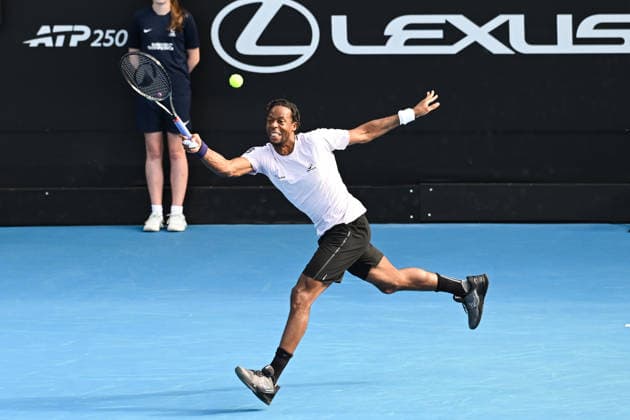 France™s Gael Monfils during his first round singles match at the ASB Classic Men™s ATP, Tennis Herren 250 tennis tournament at Manuka Doctor Arena, Auckland,New Zealand. Tuesday 13 January 2026. Photo: Andrew Cornaga z Auckland New Zealand Copyright: xAndrewxCornaga x