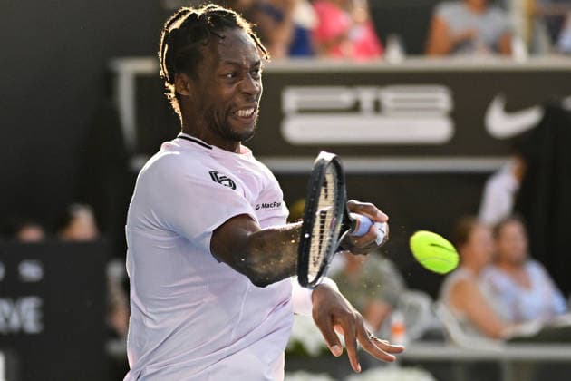 France™s Gael Monfils during his first round singles match at the ASB Classic Men™s ATP, Tennis Herren 250 tennis tournament at Manuka Doctor Arena, Auckland,New Zealand. Tuesday 13 January 2026. Photo: Andrew Cornaga z Auckland New Zealand Copyright: xAndrewxCornaga x