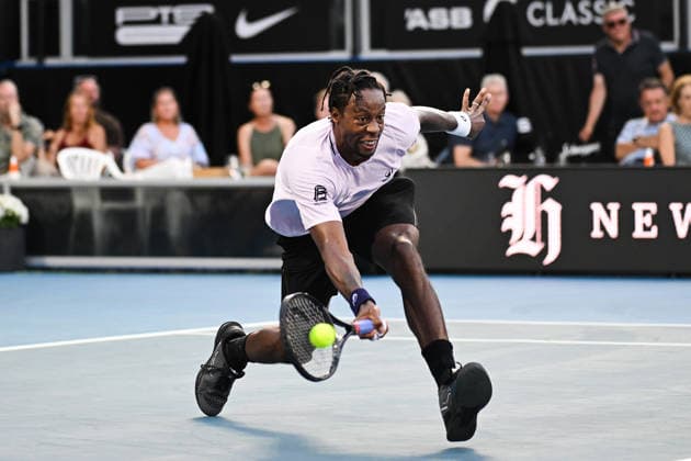 France™s Gael Monfils during his first round singles match at the ASB Classic Men™s ATP, Tennis Herren 250 tennis tournament at Manuka Doctor Arena, Auckland,New Zealand. Tuesday 13 January 2026. Photo: Andrew Cornaga z Auckland New Zealand Copyright: xAndrewxCornaga x