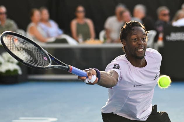 France™s Gael Monfils during his first round singles match at the ASB Classic Men™s ATP, Tennis Herren 250 tennis tournament at Manuka Doctor Arena, Auckland,New Zealand. Tuesday 13 January 2026. Photo: Andrew Cornaga z Auckland New Zealand Copyright: xAndrewxCornaga x