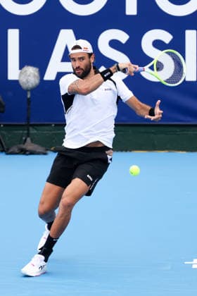 January 13, 2026, Melbourne, Victoria, Australia: MELBOURNE, AUSTRALIA - JANUARY 13 2026: Matteo Berrettini of Italy whilst playing Learner Tien of USA on Day 1 of the 2026 Kooyong Classic on January 13, 2026 in Melbourne, Australia. Melbourne Australia - ZUMAp121 20260113_zsp_p121_059 Copyright: xChrisxPutnamx