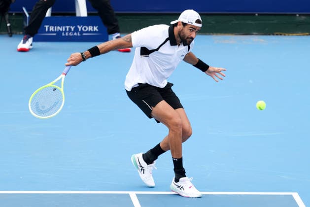 January 13, 2026, Melbourne, Victoria, Australia: MELBOURNE, AUSTRALIA - JANUARY 13 2026: Matteo Berrettini of Italy whilst playing Learner Tien of USA on Day 1 of the 2026 Kooyong Classic on January 13, 2026 in Melbourne, Australia. Melbourne Australia - ZUMAp121 20260113_zsp_p121_061 Copyright: xChrisxPutnamx