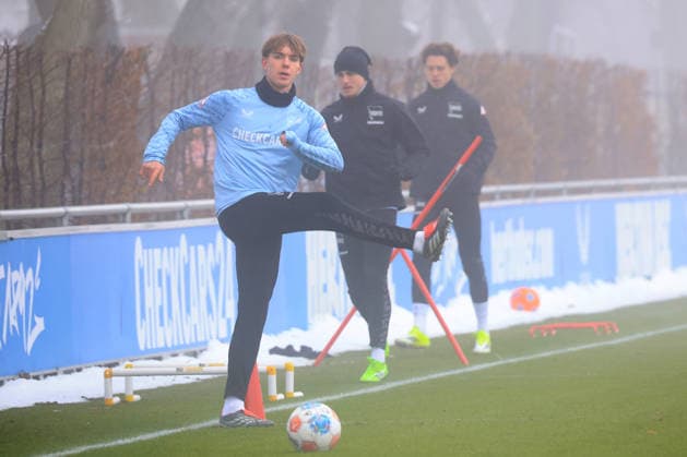 DEU, DFL, 2 FBL Hertha BSC, Training, 13 01 2026, Sportforum, Berlin, DEU, DFL, 2 FBL Hertha BSC, Training, im Bild Kennet Eichhorn Hertha BSC Berlin 23 DFL regulations prohibit any use of Photographs as image sequences and or quasi video nordphotoxGmbHx xEngler nph00076