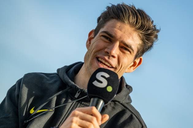Belgian Wout van Aert pictured during the team presentation of the Team Visma-Lease a Bike cycling team in Alicante, Spain, Tuesday 13 January 2026. DAVIDxPINTENS  x155617833x