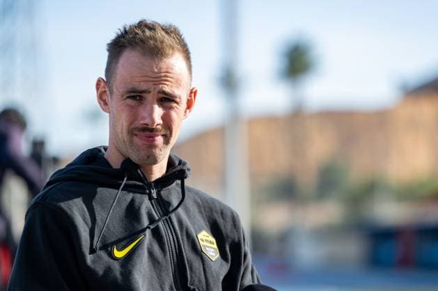 Belgian Victor Campenaerts pictured during the team presentation of the Team Visma-Lease a Bike cycling team in Alicante, Spain, Tuesday 13 January 2026. DAVIDxPINTENS  x155618126x