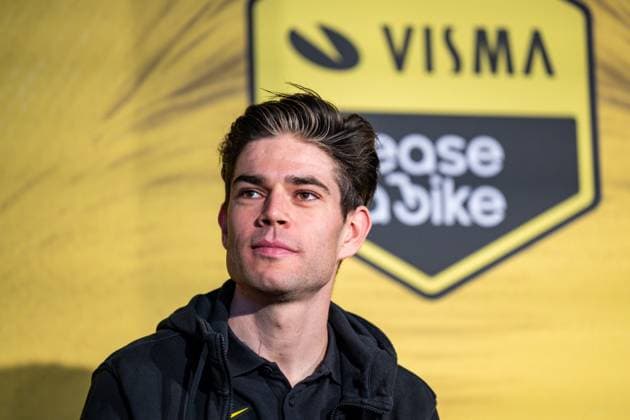 Belgian Wout van Aert pictured during the team presentation of the Team Visma-Lease a Bike cycling team in Alicante, Spain, Tuesday 13 January 2026. DAVIDxPINTENS  x155652570x