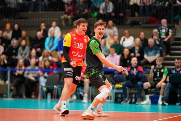 Game scene with Alexander Benz 16 BADEN VOLLEYS SSC Karlsruhe and Jackson Holland 4 BADEN VOLLEYS SSC Karlsruhe Game scene with Alexander Benz 16 BADEN VOLLEYS SSC Karlsruhe and Jackson Holland 4 BADEN VOLLEYS SSC Karlsruhe Copyright: xspeedshotx