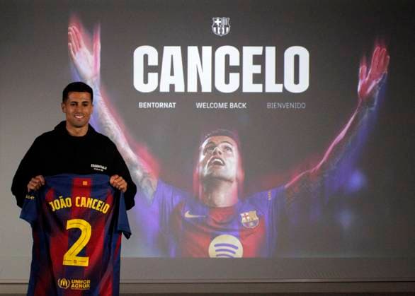 January 13, 2026, Sabadell, Barcelona, Spain: Barcelona Spain 13.01.2026 Joao Cancelo FC Barcelona, Barca smile during the new player FC Barcelona presentation Joao Cancelo at Camp Nou on 13. January 2026 in Barcelona. Sabadell Spain - ZUMAu50_ 20260113_zsp_u50_010 Copyright: xXavixUrgelesx