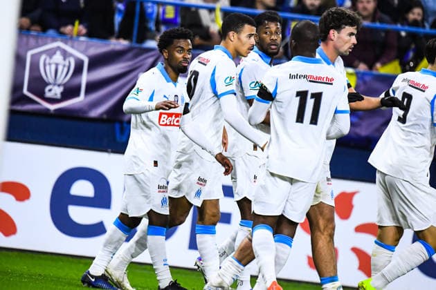 Football, Coupe de France, Bayeux - Olympique Marseille