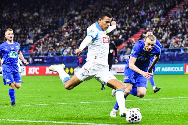 FOOTBALL : Bayeux FC vs Olympique de Marseille - Coupe de France - 16e de finale - 13 01 2026 Mason Greenwood (OM) CaenFrance  Copyright: xBaptistexAutissierx