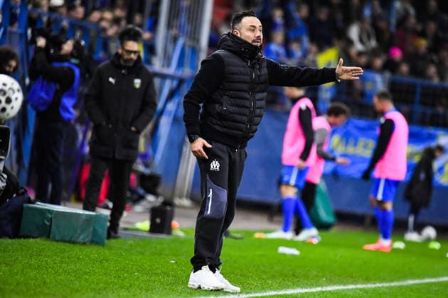 FOOTBALL : Bayeux FC vs Olympique de Marseille - Coupe de France - 16e de finale - 13 01 2026 Roberto De Zerbi (OM) CaenFrance  Copyright: xBaptistexAutissierx