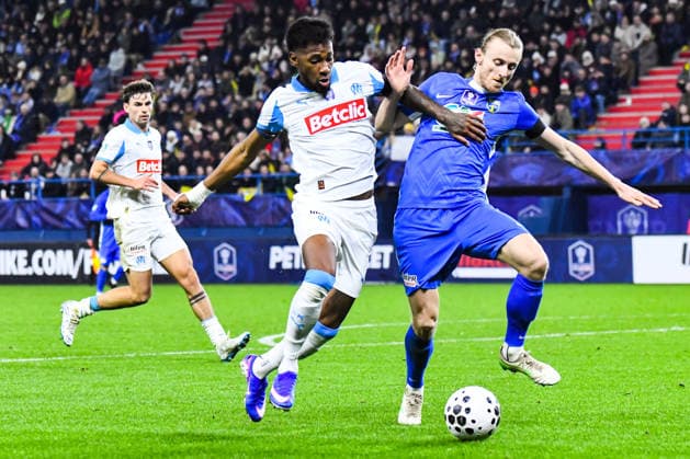 FOOTBALL : Bayeux FC vs Olympique de Marseille - Coupe de France - 16e de finale - 13 01 2026 Amir Murillo (OM) CaenFrance  Copyright: xBaptistexAutissierx