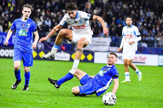FOOTBALL : Bayeux FC vs Olympique de Marseille - Coupe de France - 16e de finale - 13 01 2026 Marr O™Riley (OM) CaenFrance  Copyright: xBaptistexAutissierx