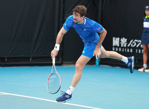 Sebastian Ofner AUT , Australian Open 2026 Qualifying, Melbourne Park, Melbourne, Victoria, Australia Copyright: xJuergenxHasenkopfx
