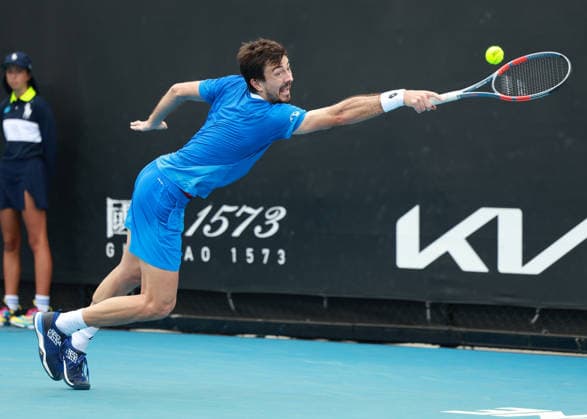 Sebastian Ofner AUT , Australian Open 2026 Qualifier, Melbourne Park, Melbourne, Victoria, Australia Copyright: xJuergenxHasenkopfx