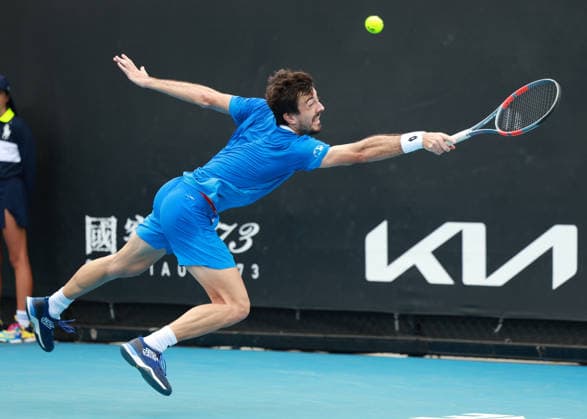 Sebastian Ofner AUT , Australian Open 2026 Qualifier, Melbourne Park, Melbourne, Victoria, Australia Copyright: xJuergenxHasenkopfx