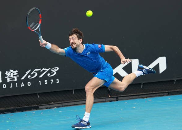Sebastian Ofner AUT , Australian Open 2026 Qualifier, Melbourne Park, Melbourne, Victoria, Australia Copyright: xJuergenxHasenkopfx