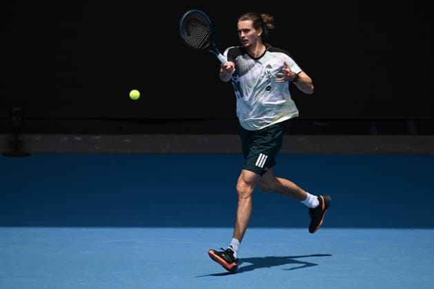 TENNIS AUSTRALIAN OPEN PRACTICE, Alexander Zverev of Germany during practice sessions ahead of the Australian Open tennis tournament at Melbourne Park in Melbourne, Wednesday, January 14, 2026. ( NO ARCHIVING, EDITORIAL USE ONLY MELBOURNE VICTORIA AUSTRALIA  Copyright: xJOELxCARRETTx 20260114152051695852