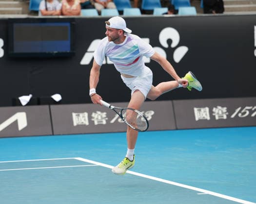 Jerome Kym SUI , Australian Open 2026 Qualifier, Melbourne Park, Melbourne, Victoria, Australia Copyright: xJuergenxHasenkopfx
