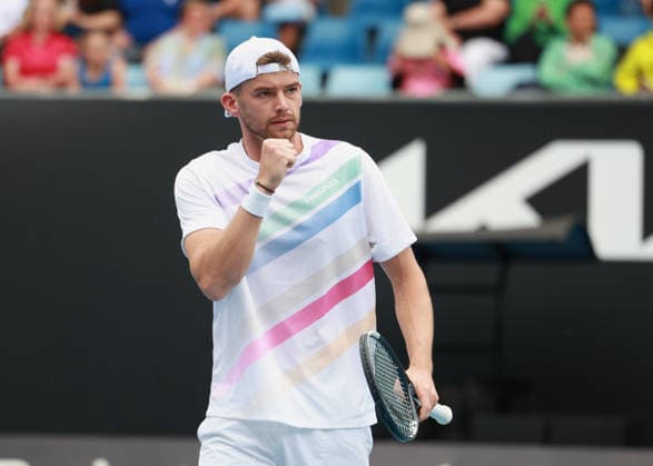 Jerome Kym SUI makes a fist and cheers,cheers,joy,emotion, Australian Open 2026 Qualifier, Melbourne Park, Melbourne, Victoria, Australia Copyright: xJuergenxHasenkopfx