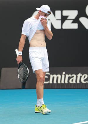 Jerome Kym SUI , Australian Open 2026 Qualifier, Melbourne Park, Melbourne, Victoria, Australia Copyright: xJuergenxHasenkopfx