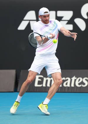 Jerome Kym SUI , Australian Open 2026 Qualifier, Melbourne Park, Melbourne, Victoria, Australia Copyright: xJuergenxHasenkopfx