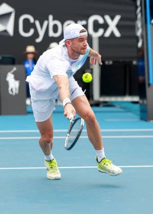Jerome Kym SUI , Australian Open 2026 Qualifier, Melbourne Park, Melbourne, Victoria, Australia Copyright: xJuergenxHasenkopfx