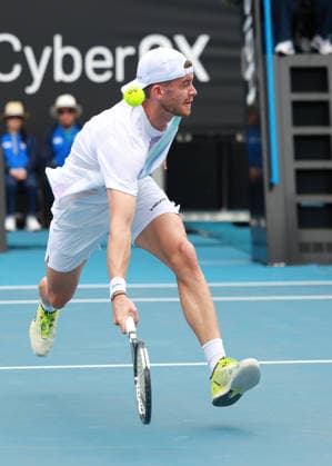 Jerome Kym SUI , Australian Open 2026 Qualifier, Melbourne Park, Melbourne, Victoria, Australia Copyright: xJuergenxHasenkopfx