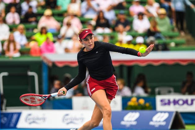January 13, 2026, Melbourne, Victoria, Australia: Donna Vekic (CRO) is seen in action during the tennis match with Priscilla Hon (AUS) at Kooyong Classic Tennis Tournament. Donna Vekic won in three sets with a score 6-7(4), 6-4, 10-4. Melbourne Australia - ZUMAs197 20260113_aaa_s197_346 Copyright: xAlexanderxBogatyrevx