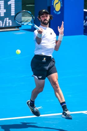 January 14, 2026, Melbourne, Victoria, Australia: Jordan Thompson of Australia plays against Denis Shapovalov of Canada on Day 2 of the 2026 Kooyong Classic. Denis Shapovalov 1 - 2 Jordan Thompson Melbourne Australia - ZUMAs197 20260114_aaa_s197_012 Copyright: xChrisxPutnamx