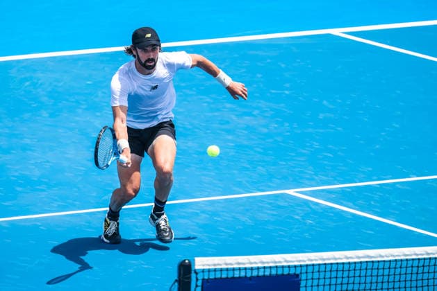 January 14, 2026, Melbourne, Victoria, Australia: Jordan Thompson of Australia plays against Denis Shapovalov of Canada on Day 2 of the 2026 Kooyong Classic. Denis Shapovalov 1 - 2 Jordan Thompson Melbourne Australia - ZUMAs197 20260114_aaa_s197_018 Copyright: xChrisxPutnamx