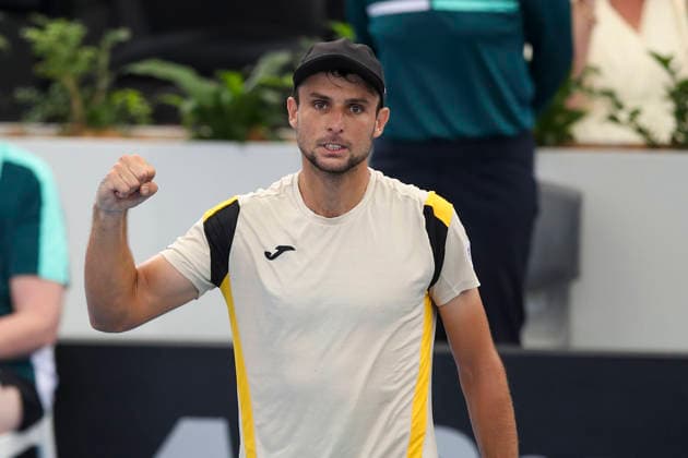 TENNIS ADELAIDE INTERNATIONAL, Aleksandar Vukic of Australia after victory in his match against Andrea Vavassori of Italy during the Adelaide International at Memorial Drive Tennis Club in in Adelaide, Wednesday, January 14, 2026. ( NO ARCHIVING, EDITORIAL USE ONLY ADELAIDE SOUTH AUSTRALIA AUSTRALIA  Copyright: xMATTxTURNERx 20260114124778582394