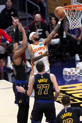 January 13, 2026, Los Angeles, California, United States: Atlanta Hawks Nickeil Alexander-Walker (7) goes past Los Angeles Lakersâ„¢ Rui Hachimura (28) to the basket during an NBA, Basketball Herren, USA basketball game at Crypto.com Arena on Tuesday, Jan. 13, 2026 in Los Angeles. Los Angeles United States - ZUMAs197 20260113_aaa_s197_477 Copyright: xRingoxChiux