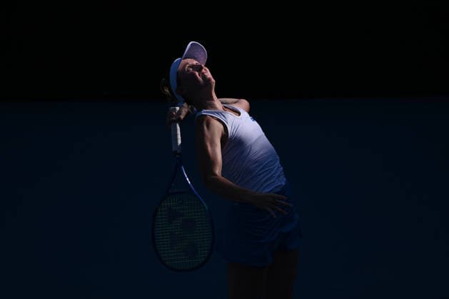 TENNIS AUSTRALIAN OPEN QUALIFYING, Storm Hunter of Australia in action against Lola Radivojevic of Serbia in the round 2 qualifying match ahead of the Australian Open tennis tournament at Melbourne Park in Melbourne, Wednesday, January 14, 2026. ( NO ARCHIVING, EDITORIAL USE ONLY MELBOURNE VICTORIA AUSTRALIA  Copyright: xJAMESxROSSx 20260114179194636671