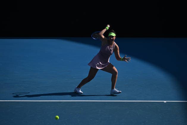 TENNIS AUSTRALIAN OPEN QUALIFYING, Lola Radivojevic of Serbia in action against Storm Hunter of Australia in the round 2 qualifying match ahead of the Australian Open tennis tournament at Melbourne Park in Melbourne, Wednesday, January 14, 2026. ( NO ARCHIVING, EDITORIAL USE ONLY MELBOURNE VICTORIA AUSTRALIA  Copyright: xJAMESxROSSx 20260114194489276069
