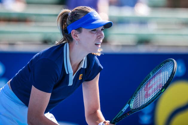 January 14, 2026, Melbourne, Victoria, Australia: MELBOURNE, AUSTRALIA - JANUARY 14 2026: Katie Boulter of Great Britain plays Elizabeth Mandlik of USA on Day 2 of the 2026 Kooyong Classic on January 14, 2026 in Melbourne, Australia. Melbourne Australia - ZUMAp121 20260114_zsp_p121_043 Copyright: xChrisxPutnamx