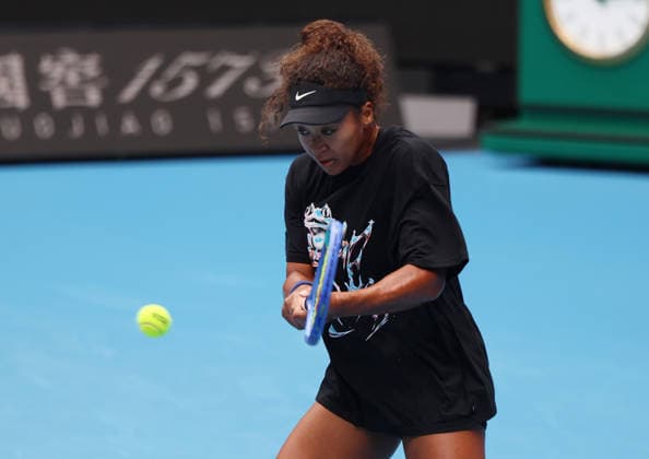 Sport Bilder des Tages January 14, 2026, Melbourne, Victoria, Australia: NAOMI OSAKA of Japan during practise session before Australian Open, Melbourne, Australia. Melbourne Australia - ZUMAc278 20260114_zsp_c278_001 Copyright: xMarcinxCholewinskix