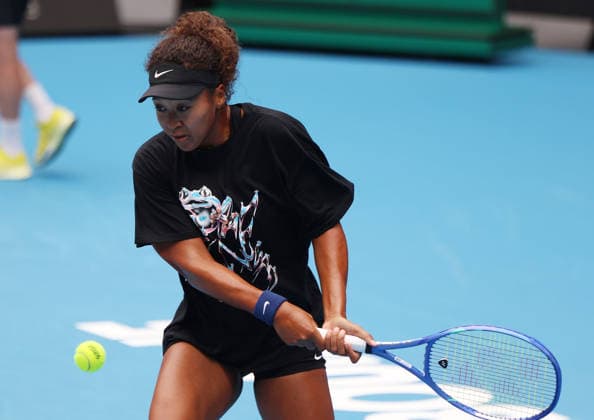 January 14, 2026, Melbourne, Victoria, Australia: NAOMI OSAKA of Japan during practise session before Australian Open, Melbourne, Australia. Melbourne Australia - ZUMAc278 20260114_zsp_c278_002 Copyright: xMarcinxCholewinskix