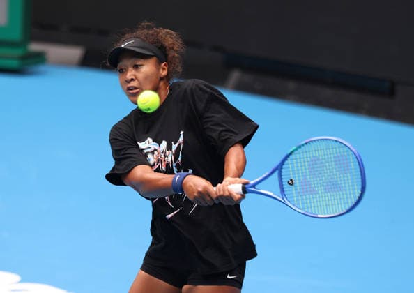 January 14, 2026, Melbourne, Victoria, Australia: NAOMI OSAKA of Japan during practise session before Australian Open, Melbourne, Australia. Melbourne Australia - ZUMAc278 20260114_zsp_c278_004 Copyright: xMarcinxCholewinskix