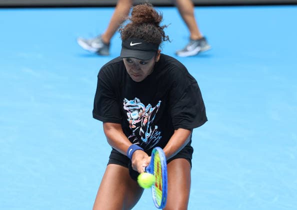 January 14, 2026, Melbourne, Victoria, Australia: NAOMI OSAKA of Japan during practise session before Australian Open, Melbourne, Australia. Melbourne Australia - ZUMAc278 20260114_zsp_c278_011 Copyright: xMarcinxCholewinskix