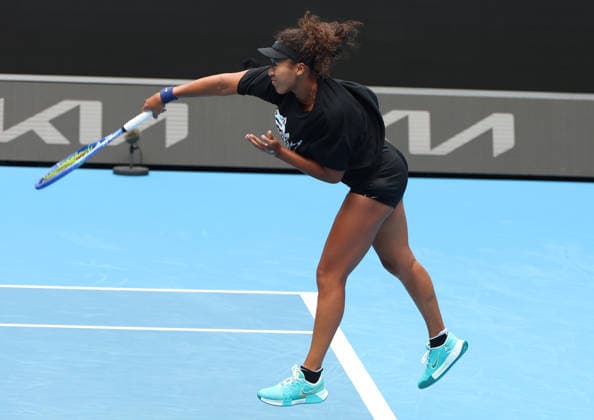 January 14, 2026, Melbourne, Victoria, Australia: NAOMI OSAKA of Japan during practise session before Australian Open, Melbourne, Australia. Melbourne Australia - ZUMAc278 20260114_zsp_c278_012 Copyright: xMarcinxCholewinskix