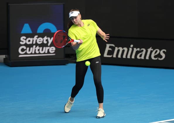 January 14, 2026, Melbourne, Victoria, Australia: JELENA RYBAKINA of Kazakhstan during practise session before Australian Open, Melbourne, Australia. Melbourne Australia - ZUMAc278 20260114_zsp_c278_014 Copyright: xMarcinxCholewinskix