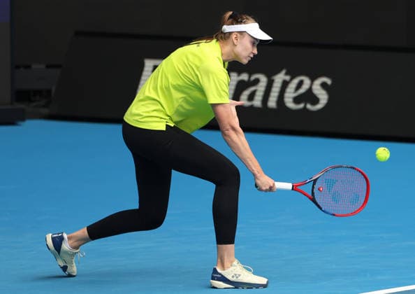 January 14, 2026, Melbourne, Victoria, Australia: JELENA RYBAKINA of Kazakhstan during practise session before Australian Open, Melbourne, Australia. Melbourne Australia - ZUMAc278 20260114_zsp_c278_015 Copyright: xMarcinxCholewinskix