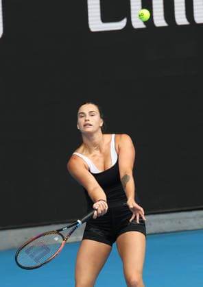 January 14, 2026, Melbourne, Victoria, Australia: ARYNA SABALENKA during practise session before Australian Open, Melbourne, Australia. Melbourne Australia - ZUMAc278 20260114_zsp_c278_020 Copyright: xMarcinxCholewinskix