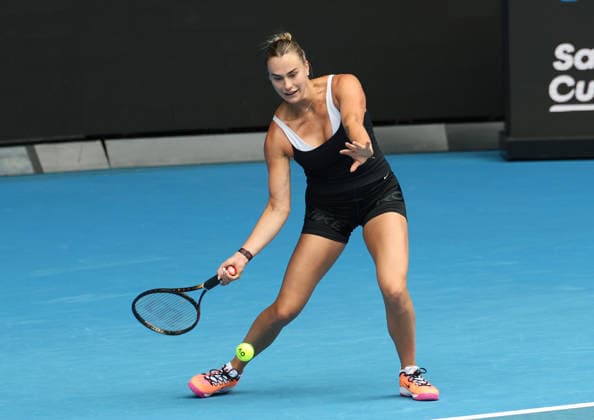 January 14, 2026, Melbourne, Victoria, Australia: ARYNA SABALENKA during practise session before Australian Open, Melbourne, Australia. Melbourne Australia - ZUMAc278 20260114_zsp_c278_021 Copyright: xMarcinxCholewinskix
