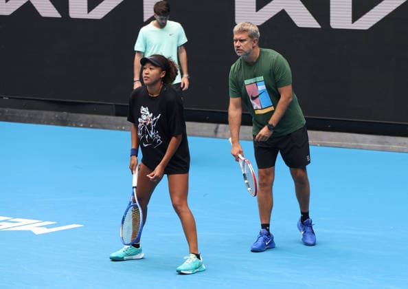 January 14, 2026, Melbourne, Victoria, Australia: NAOMI OSAKA of Japan and coach TOMASZ WIKTOROWSKI of Poland during practise session before Australian Open, Melbourne, Australia. Melbourne Australia - ZUMAc278 20260114_zsp_c278_038 Copyright: xMarcinxCholewinskix