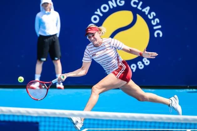 January 14, 2026, Melbourne, Victoria, Australia: MELBOURNE, AUSTRALIA - JANUARY 14 2026: Donna VekiÄ¡.of Croatia plays Alexandra Eala of Phillipines on Day 2 of the 2026 Kooyong Classic on January 14, 2026 in Melbourne, Australia. Melbourne Australia - ZUMAp121 20260114_zsp_p121_065 Copyright: xChrisxPutnamx