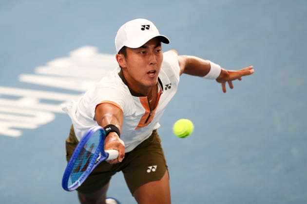 TENNIS ADELAIDE INTERNATIONAL, Rinky Hijikata of Australia in his match against Alejandro Davidovich Fokina of Spain during the Adelaide International at Memorial Drive Tennis Club in in Adelaide, Wednesday, January 14, 2026. ( NO ARCHIVING, EDITORIAL USE ONLY ADELAIDE SOUTH AUSTRALIA AUSTRALIA  Copyright: xMATTxTURNERx 20260114115996505249