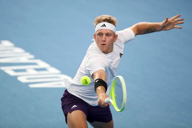 TENNIS ADELAIDE INTERNATIONAL, Alejandro Davidovich Fokina of Spain in his match against Rinky Hijikata of Australia during the Adelaide International at Memorial Drive Tennis Club in in Adelaide, Wednesday, January 14, 2026. ( NO ARCHIVING, EDITORIAL USE ONLY ADELAIDE SOUTH AUSTRALIA AUSTRALIA  Copyright: xMATTxTURNERx 20260114162624438551